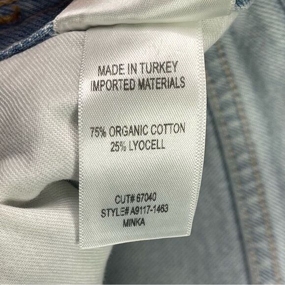 AGOLDE Minka Wide Leg Cargo Jeans Women’s 25 Blue High Rise Organic Cotton - Picture 8 of 15